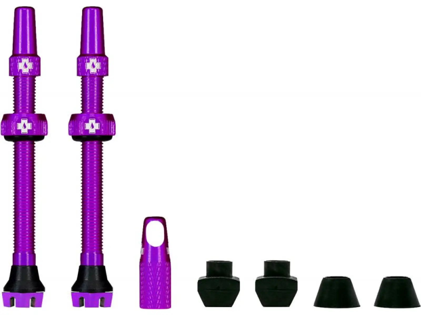 Muc-Off Tubeless Presta Ventil SET V2, 2 Stück, lila