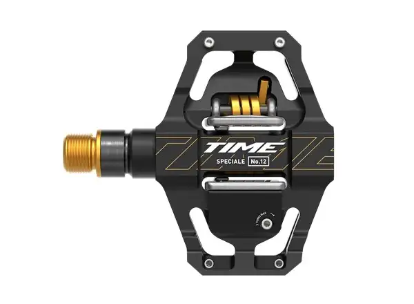 Time Speciale 12 Small Plattformpedale Schwarz/Gold