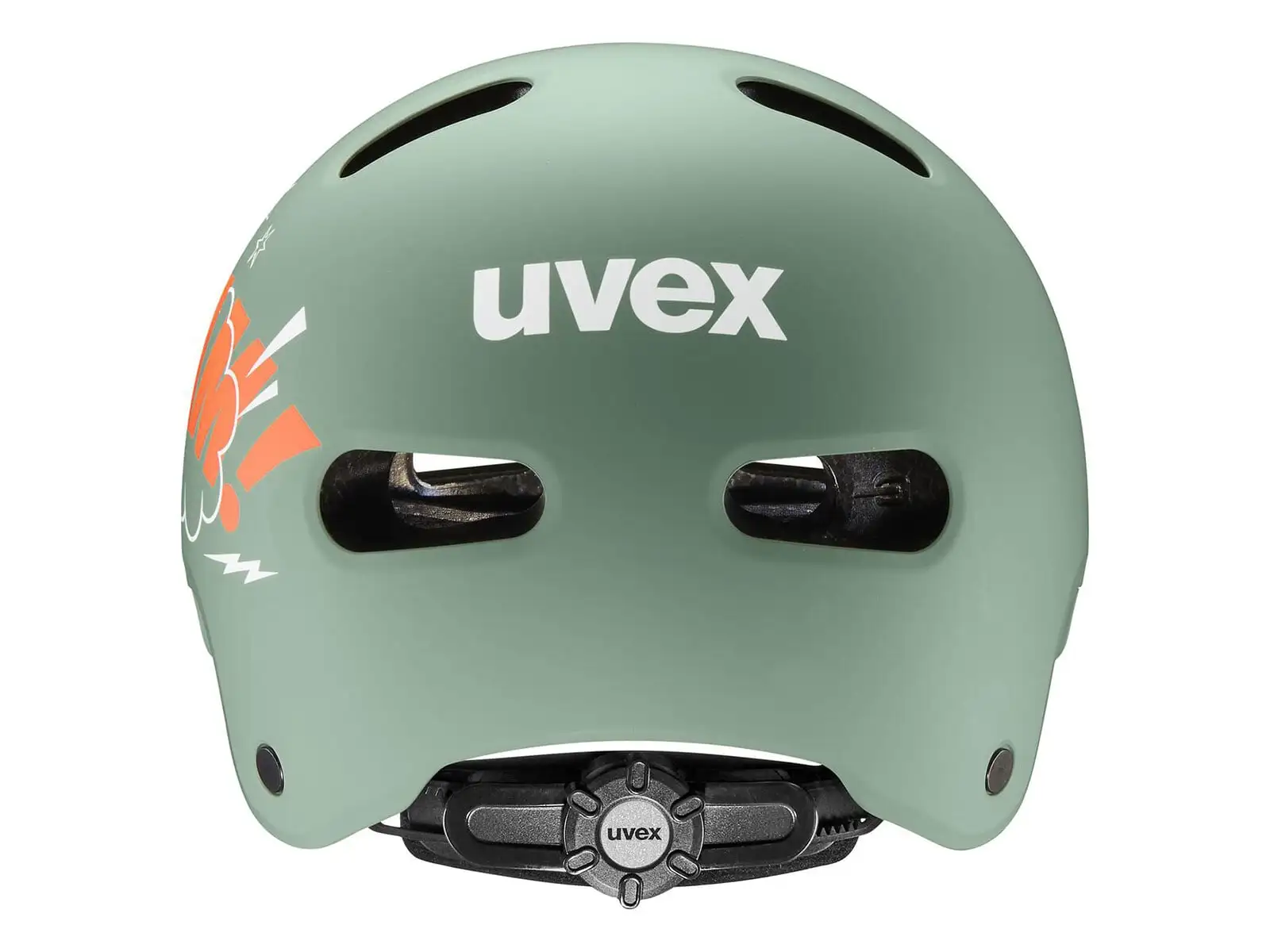 Uvex Kid 4 Style Kinderhelm Bam Moss Green/Papaya Matt