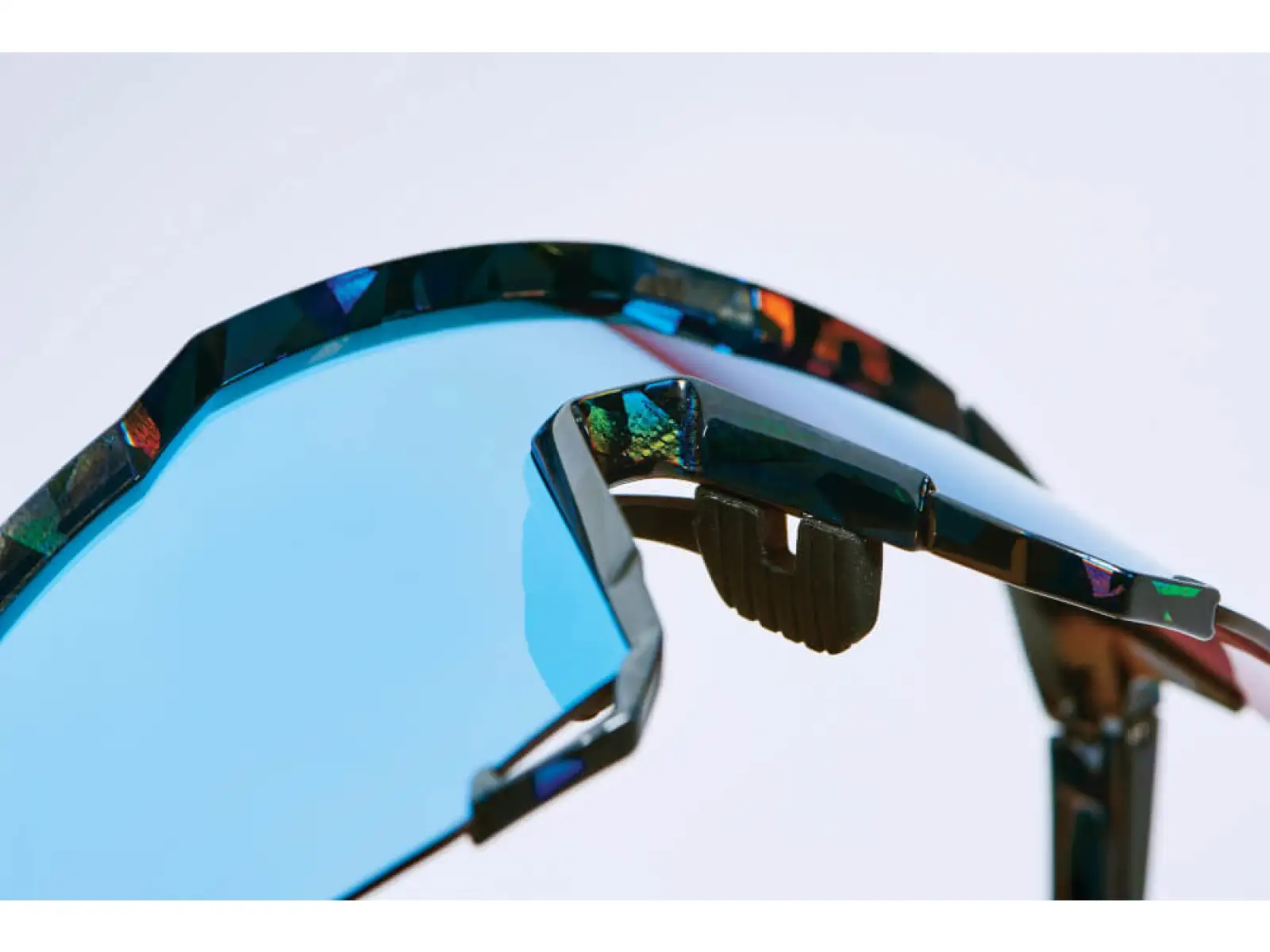 Fahrradbrille 100% SPEEDCRAFT Schwarz Holographic/Hiper Blau