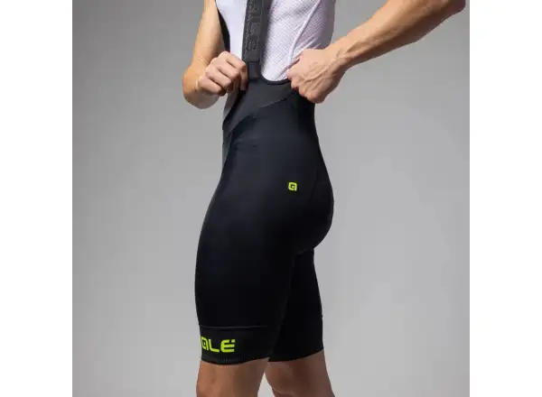 Alé Pragma Corsa 2.0 Herren Shorts mit Einsatz und Träger Black/Fluo Yellow