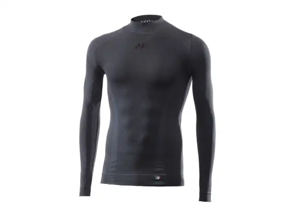 SIXS TS3 V2 Funktionsshirt mit langarm und Stehkragen grau/schwarz