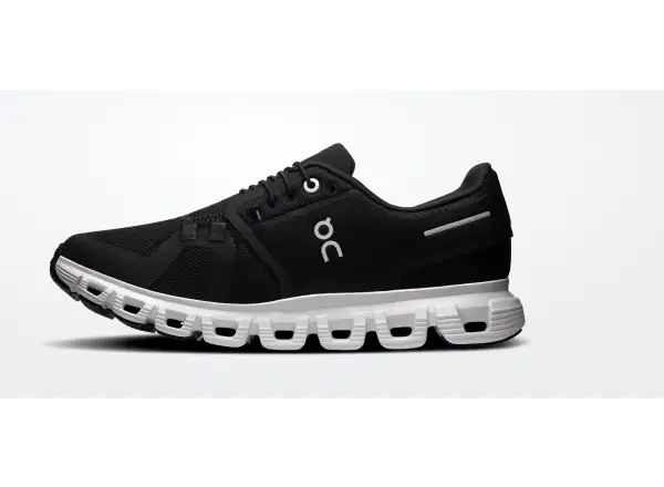 On Cloud 6 Damen-Laufschuhe schwarz/weiß
