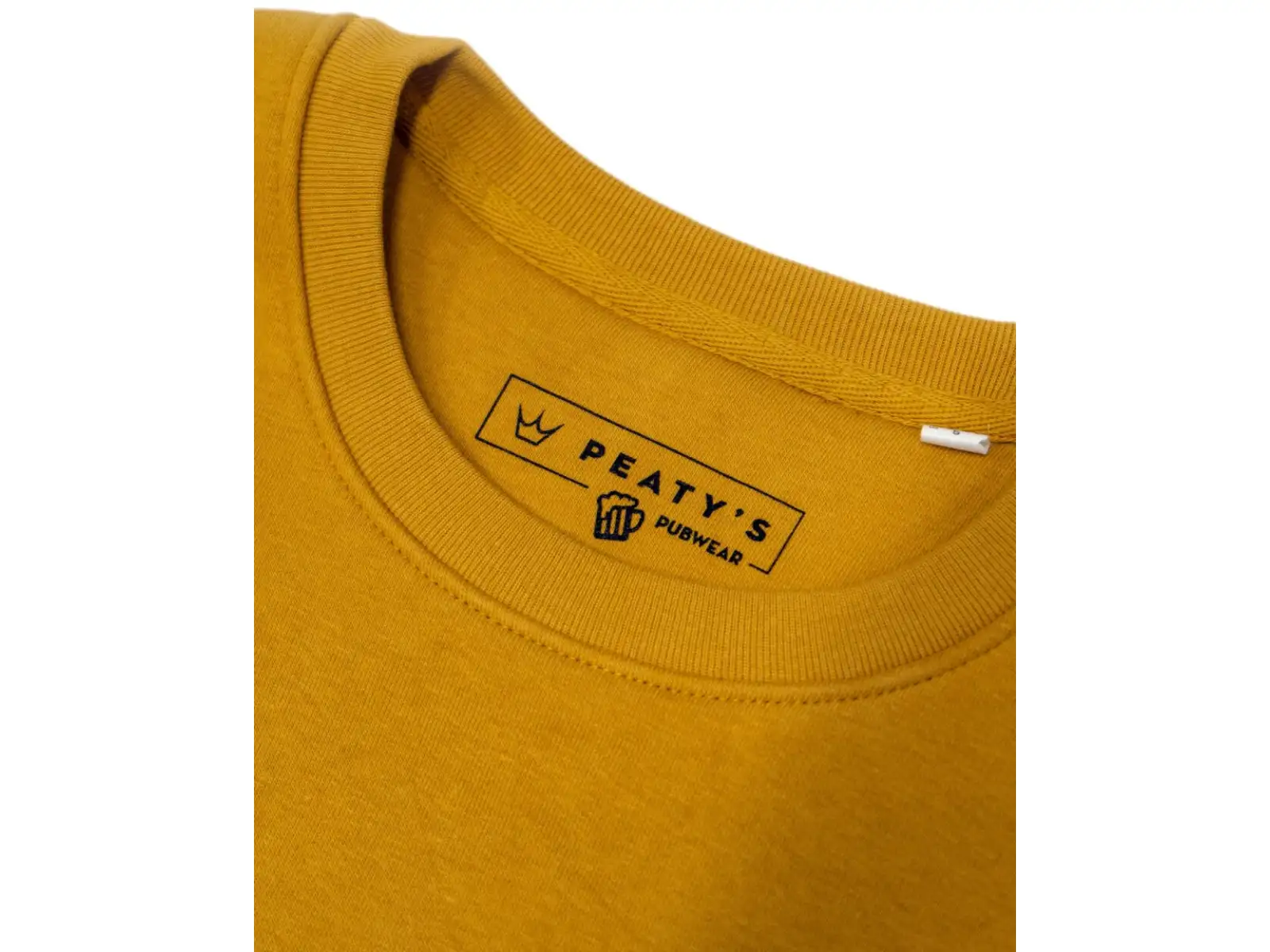 Peatys bestickter Crew-Pullover Herren-Pullover Crown / Ocker