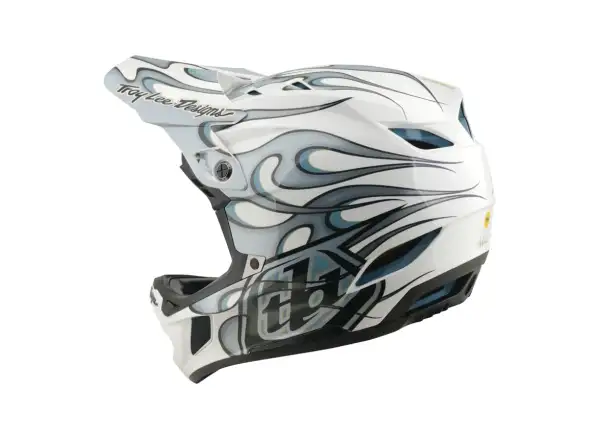 Troy Lee Designs D4 Composite MIPS Helm Torched white/Silver
