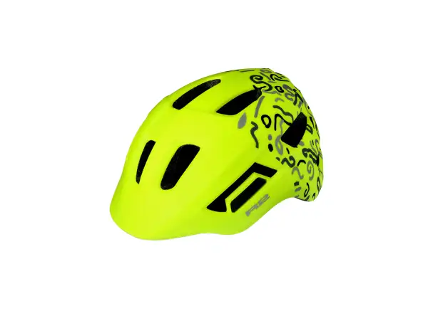 R2 Pulse Kinder-Fahrradhelm neon gelb/grau