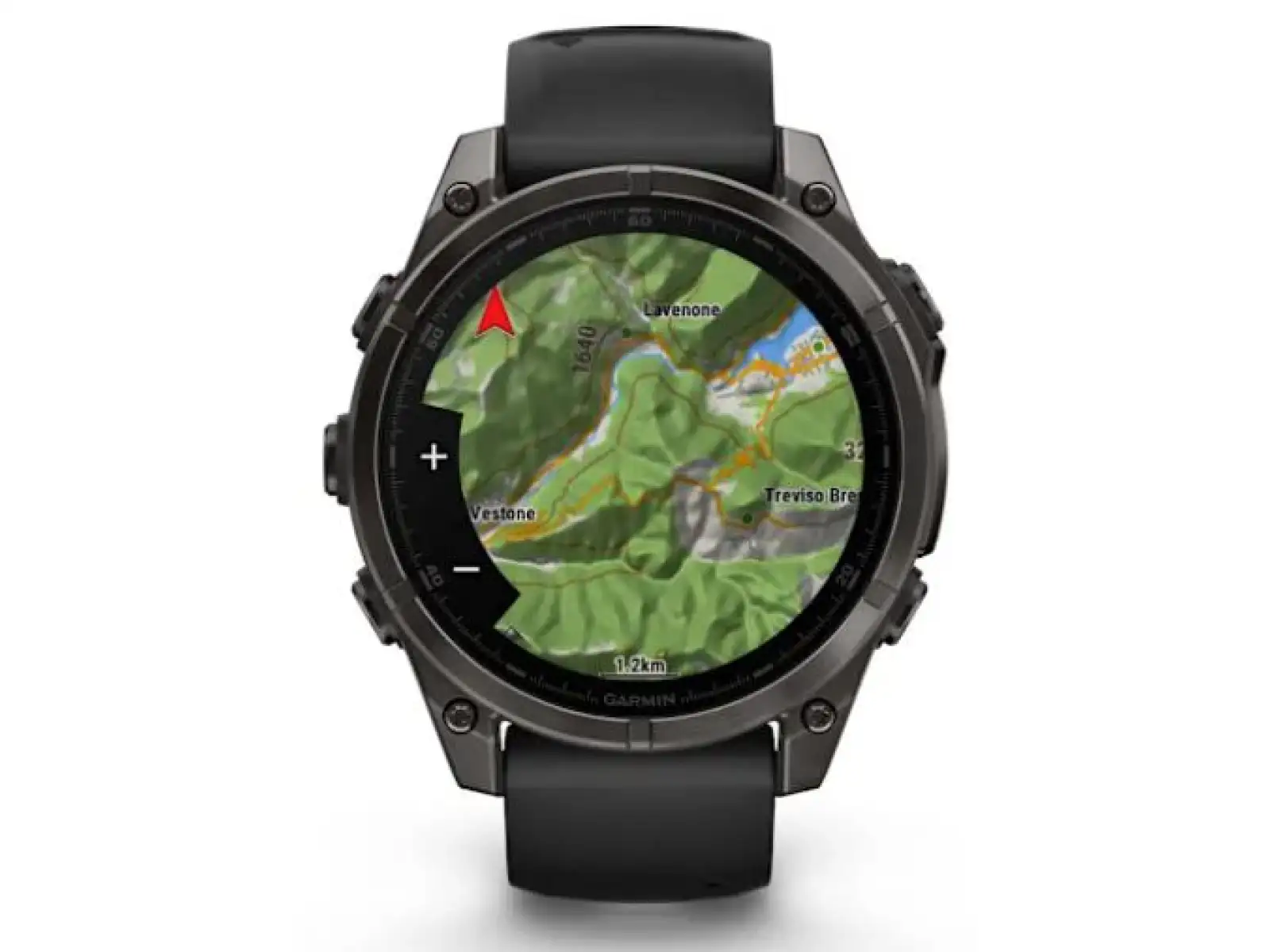 Garmin fenix 8 - 47 mm AMOLED Saphir Smartwatch Carbon Grey DLC Titan Schwarz/Grau