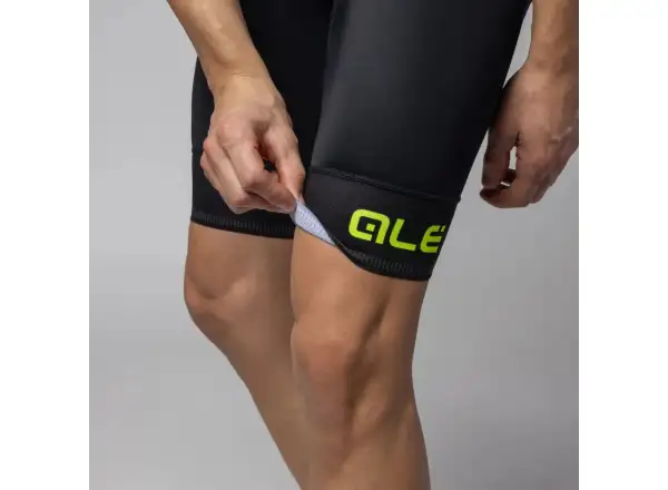Alé Pragma Corsa 2.0 Herren Shorts mit Einsatz und Träger Black/Fluo Yellow