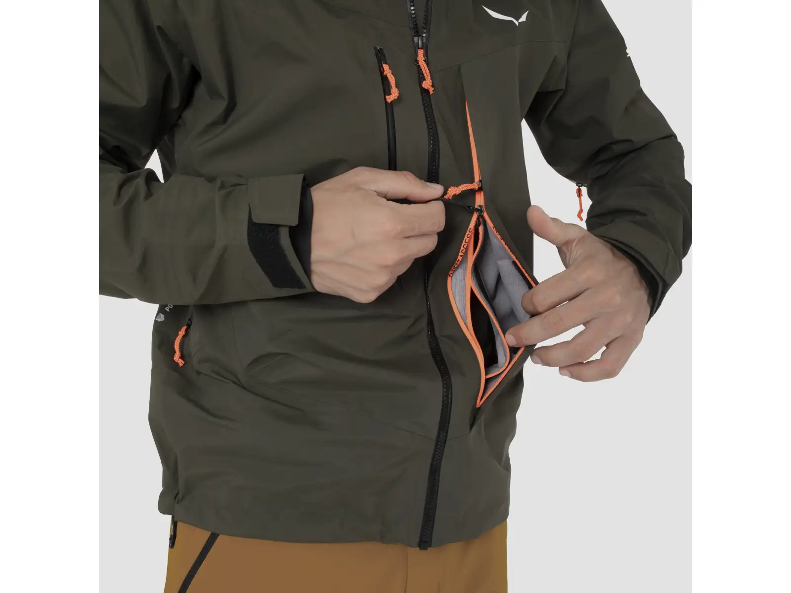 Salewa Sella 3L Powertex Herrenjacke Dark Olive