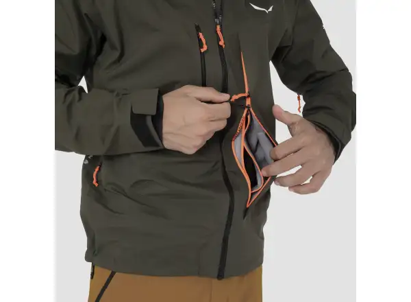 Salewa Sella 3L Powertex Herrenjacke Dark Olive