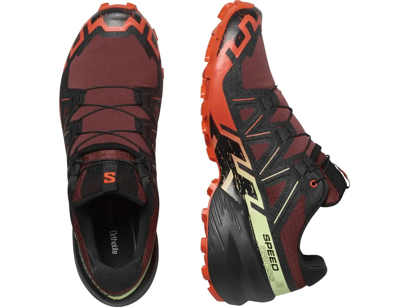 Salomon Speedcross 6 Herren-Laufschuhe Rum Raisin/Cherry Tomato/Cognac