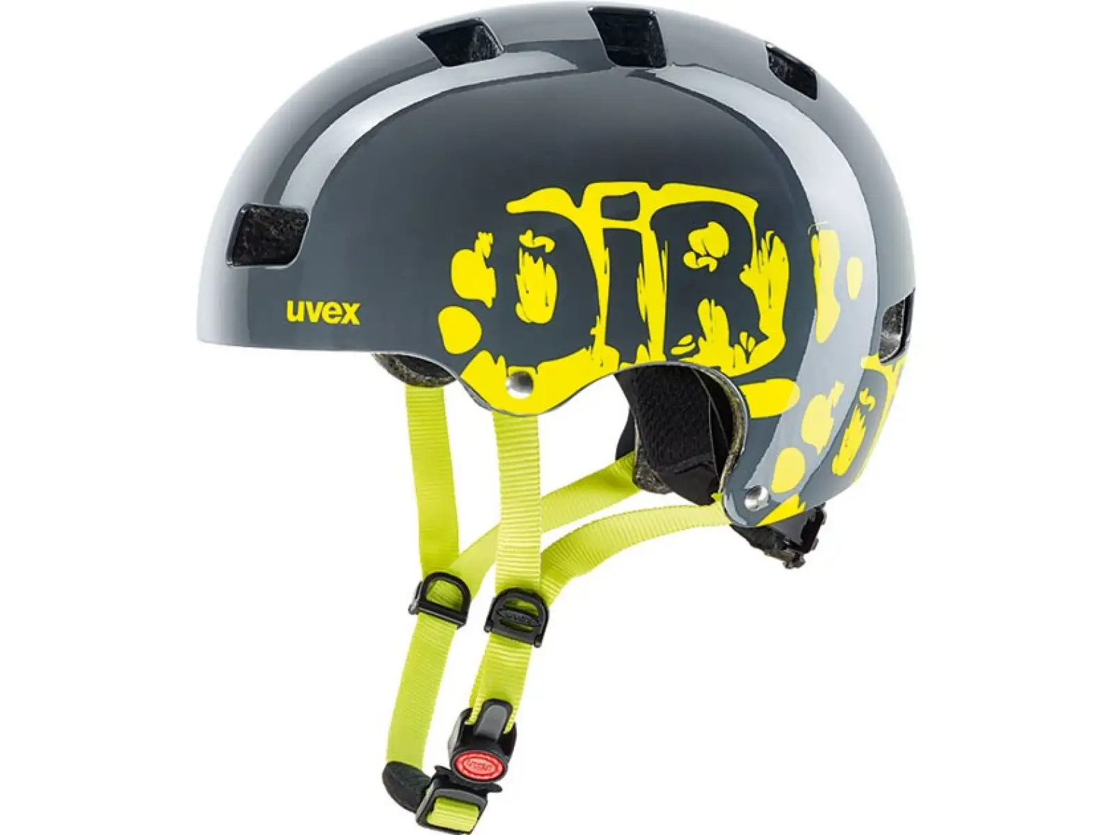 Uvex Kid 3 Kinderhelm Dirtbike Grey/Lime