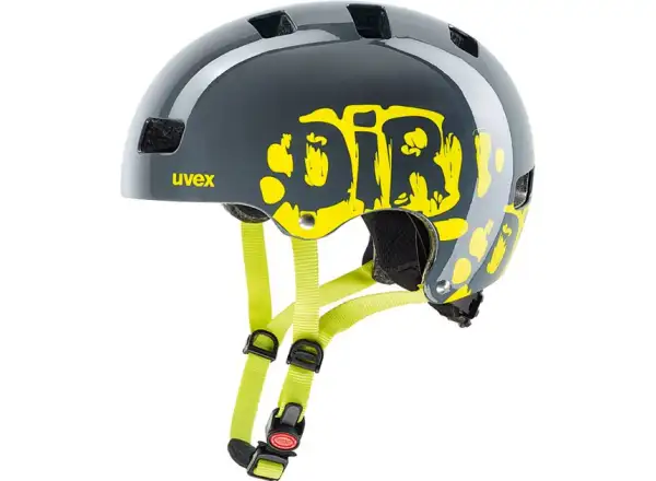 Uvex Kid 3 Kinderhelm Dirtbike Grey/Lime
