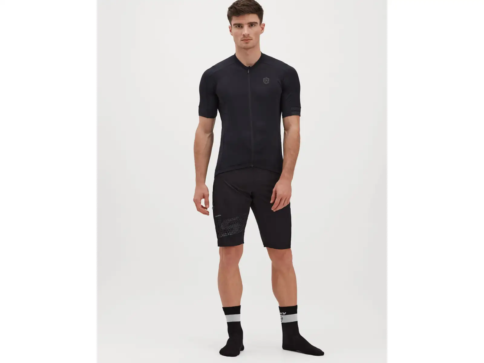 Silvini Ceno Herren-Trikot mit kurzem Ärmel schwarz
