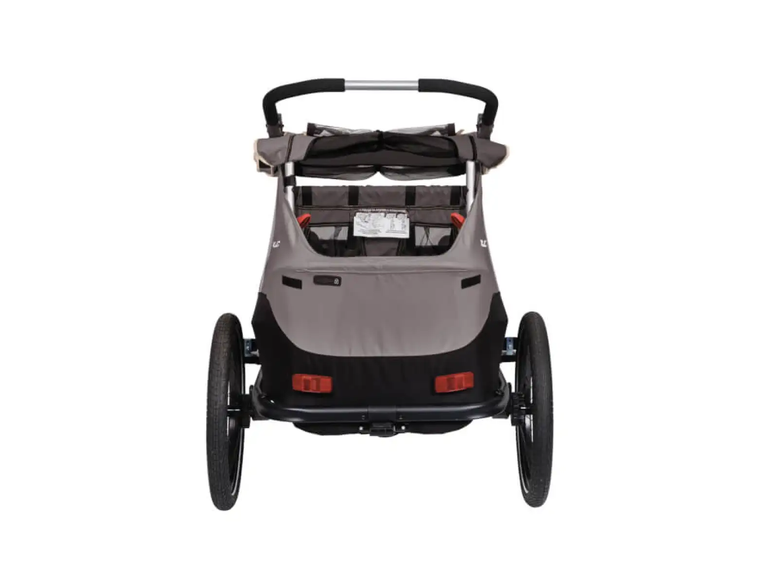 XLC DUO's BS-C10 Kinder-Doppelanhänger 20" grau/beige/anthrazit