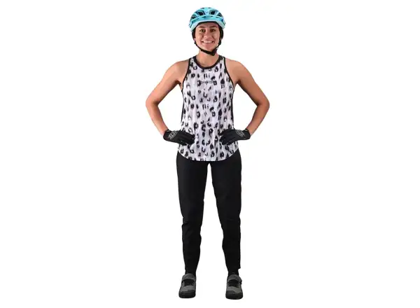 Troy Lee Designs Luxe Damenärmelloses Shirt Wild Cat weiß
