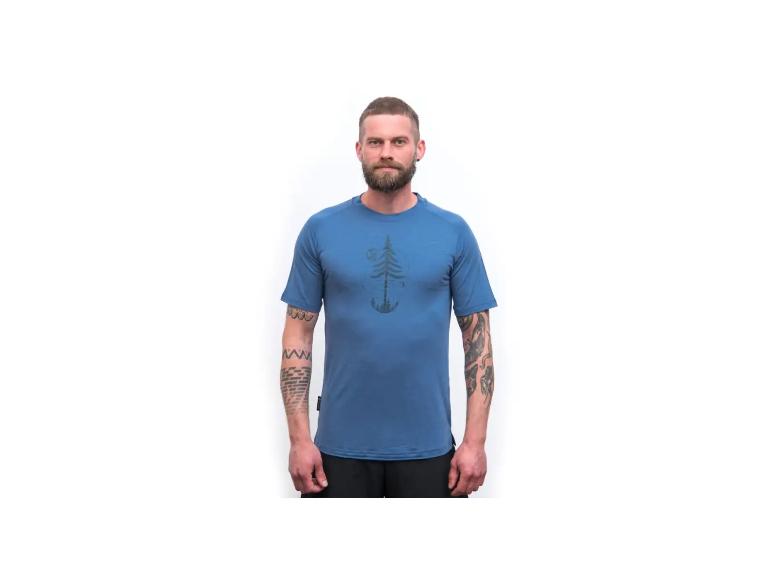Sensor Merino Air Earth Herren T-Shirt Kurzarm Riviera Blue