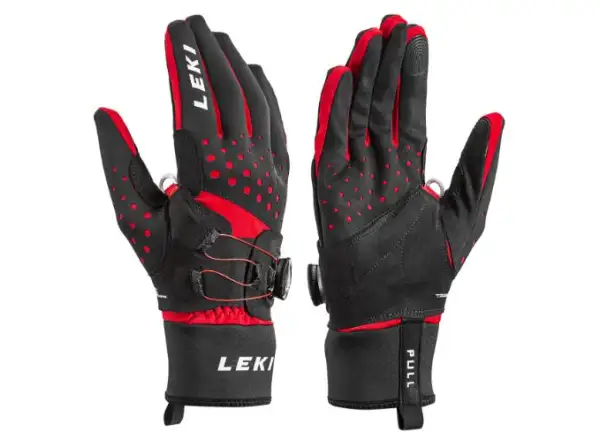Leki Nordic Tune Shark Boa® Laufhandschuhe black/red