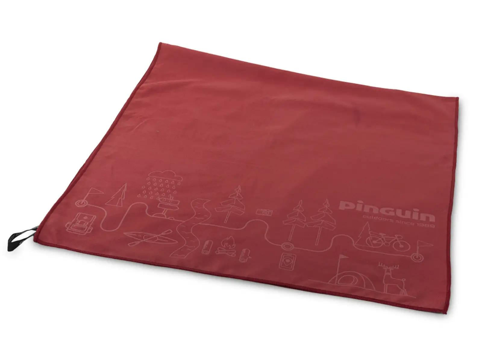 Pinguin Handtuch L Karte Rot