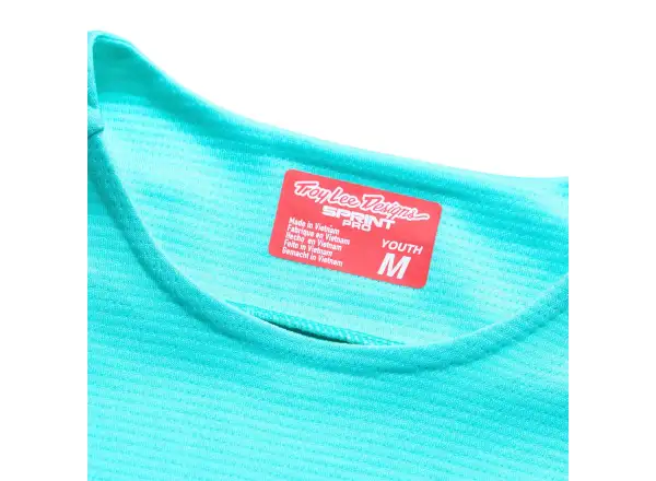 Troy Lee Designs Youth Sprint Pro Kindertrikot Langarm Mono Real Teal