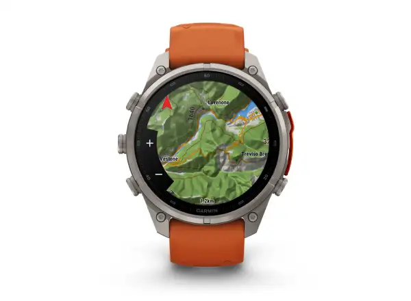 Garmin Fénix 9 Pro inReach 47 mm Smartwatch Titanium Autumn orange/Spark orange
