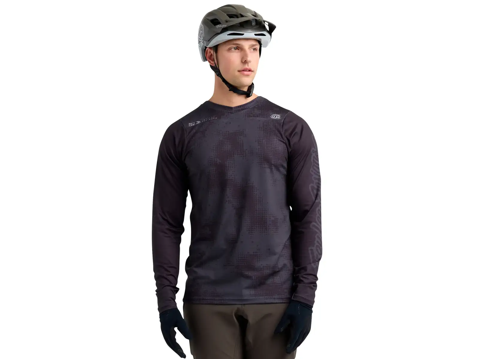 Troy Lee Designs Skyline Chill Herren Langarmtrikot Scattered Carbon