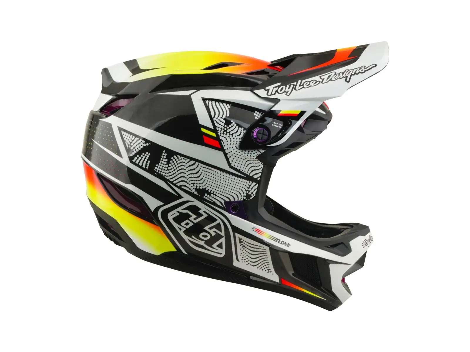 Troy Lee Designs D4 Carbon MIPS Helm Lined up Black