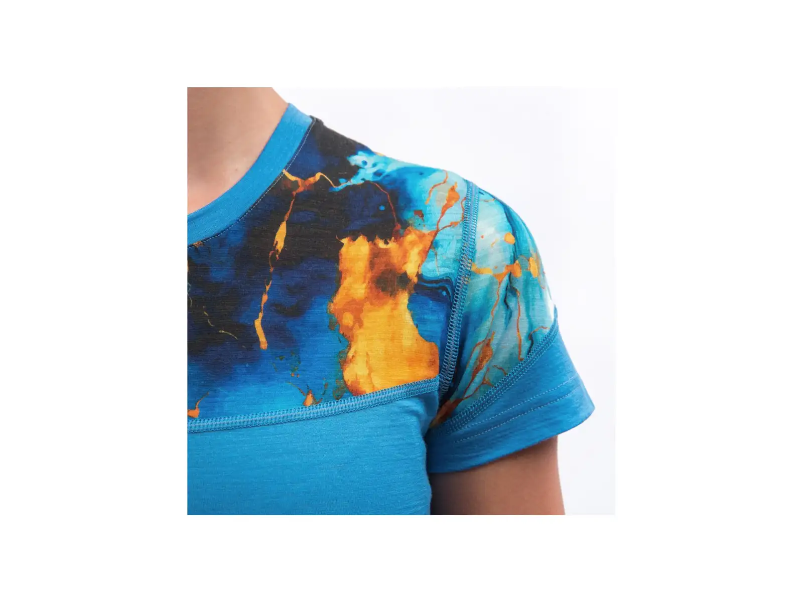 Sensor Merino Impress Damen T-Shirt Kurzarm Blau/Universe