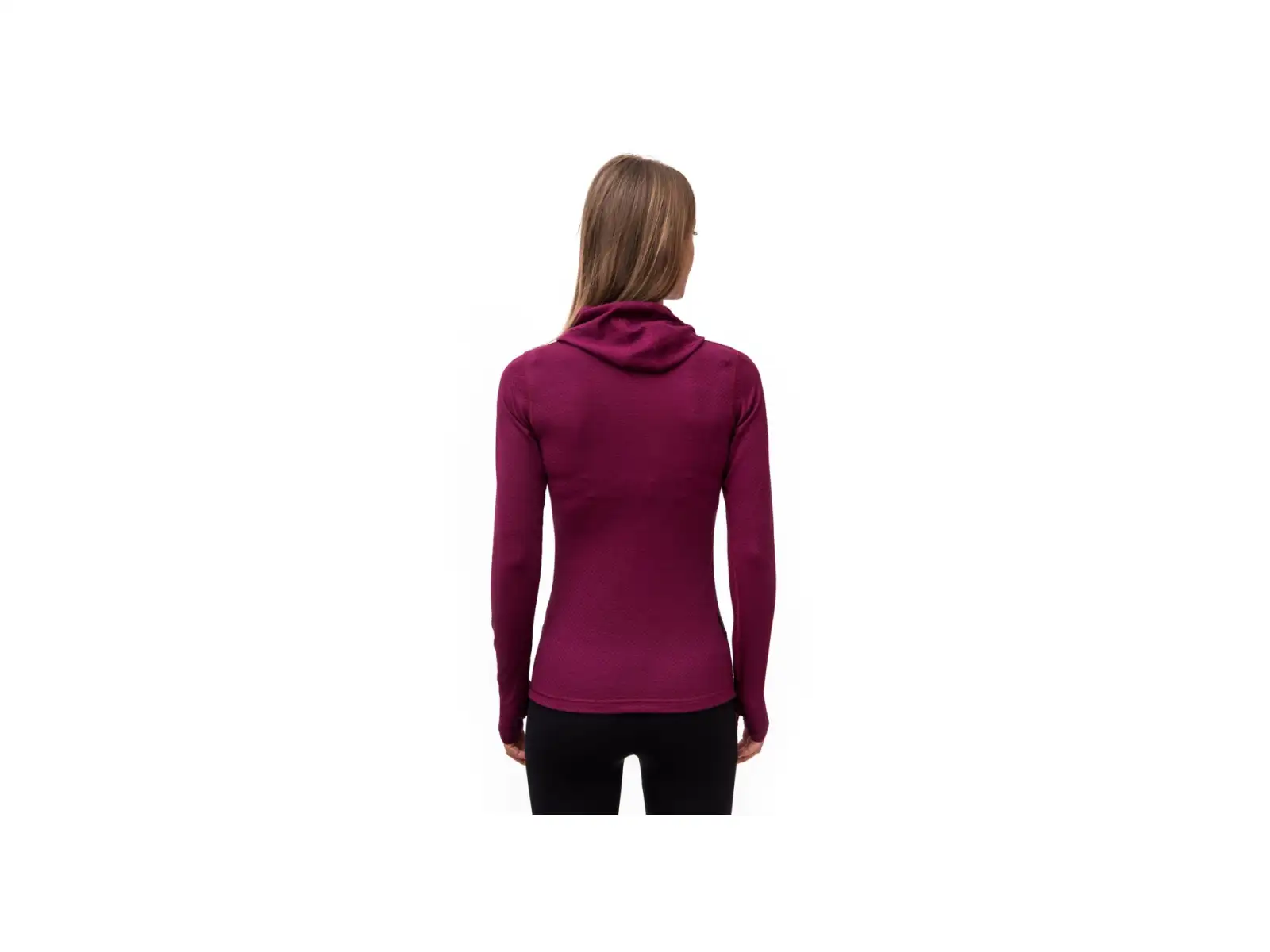 Sensor Merino DF Damen Hoodie langarm violett