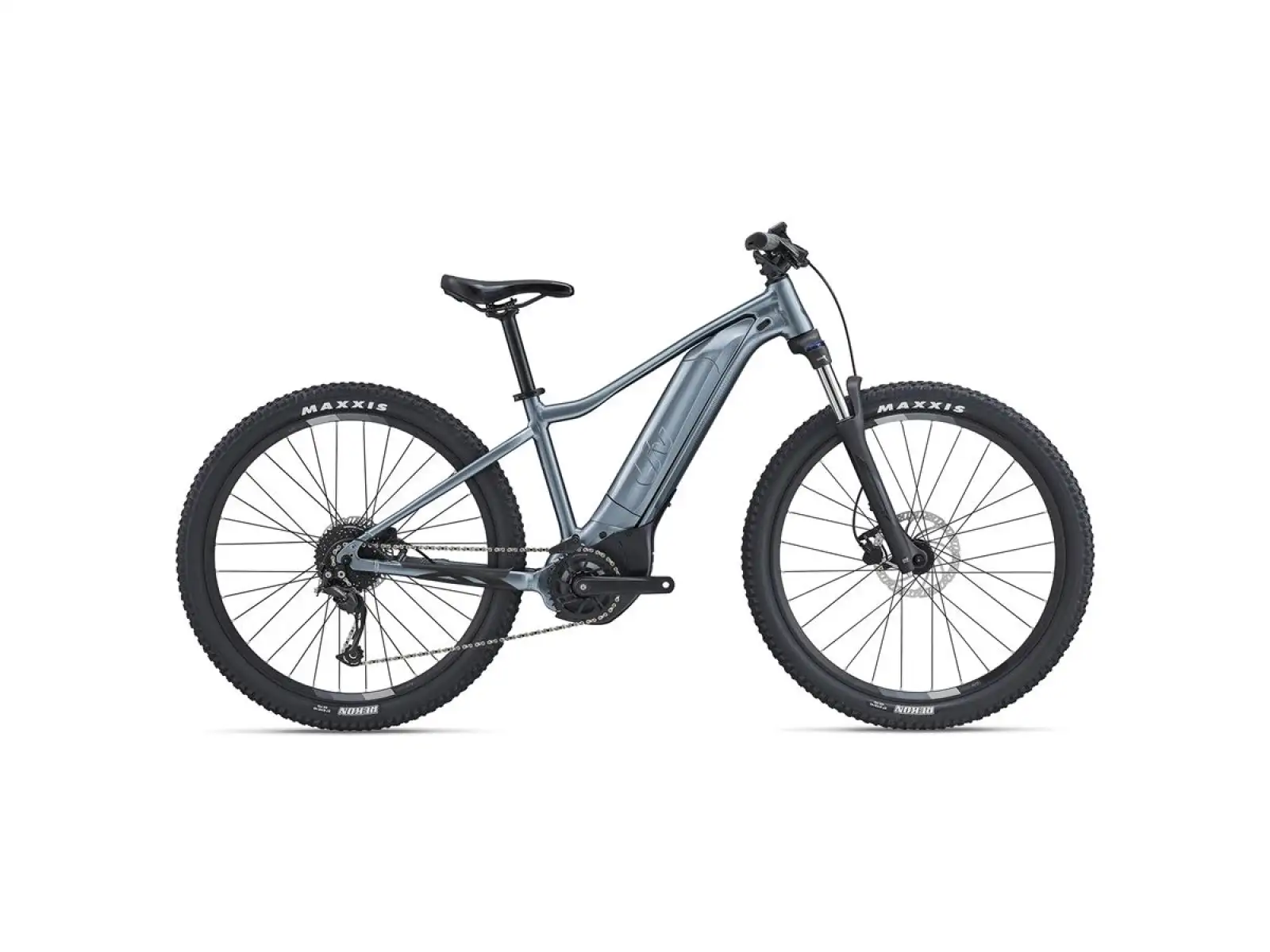 Liv Tempt E+ 2 E-Bike in blauem Jeans-Look.