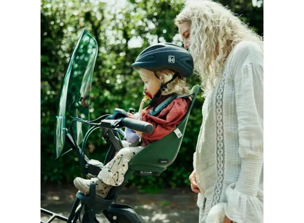 Urban Iki BIO Kindersitz vorne mit Adapter für Vorbau Mosu Green/Bincho Black