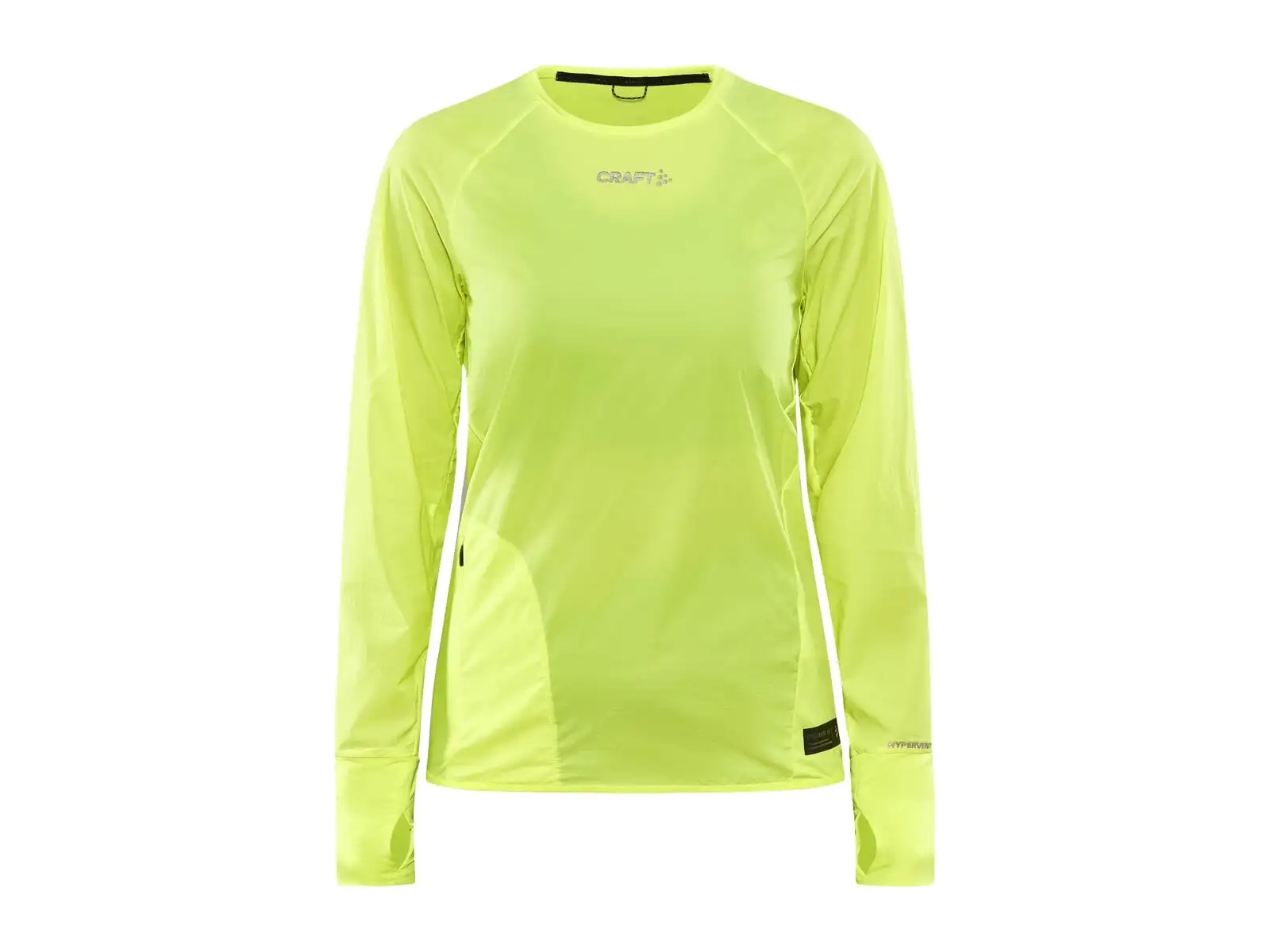 Craft Pro Hypervent Wind Damen-Laufshirt Langarm gelb
