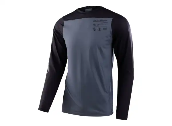 Troy Lee Designs Skyline Herrentrikot Langarm Mono Charcoal