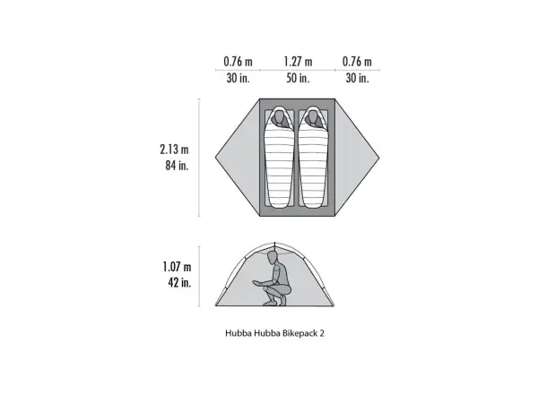 MSR Hubba Hubba Bikepack 2 Zelt für 2 Personen.