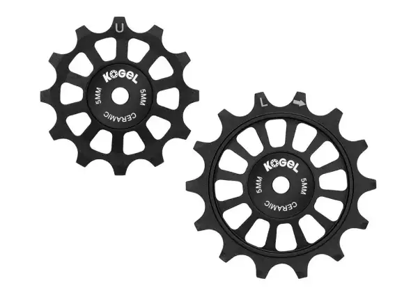 Kogel Straßenräder Vollkeramik für Shimano Dura Ace / Ultegra 12/14 Z. Schwarz