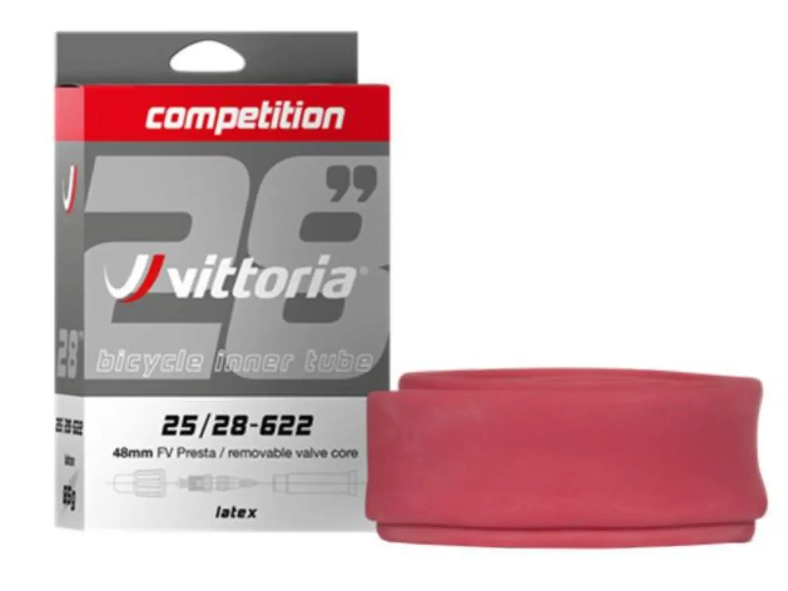Vittoria Wettbewerbs Latexschlauch 25-28/622 Glühbirnchenventil