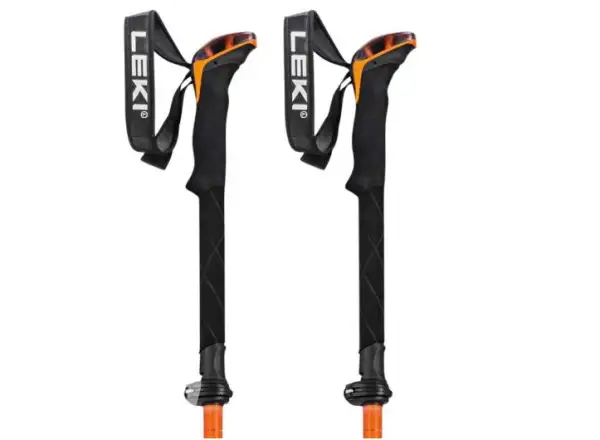 Leki Sherpa FX Carbon Strong faltbare Trekkingstöcke Orange/Denim blue