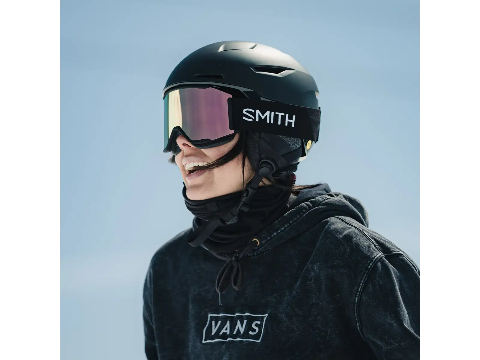 Smith Squad Mag Skibrille Black / ChromaPop Everyday Rose Gold Mirror (2 Scheiben)