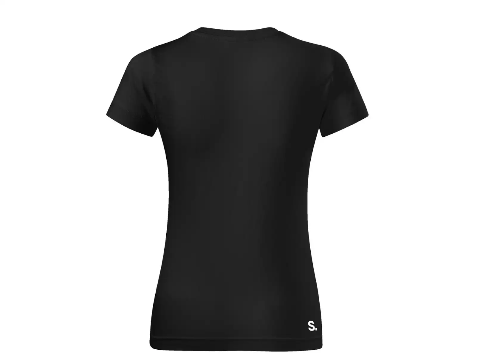 Superior Silk Print Damen-T-Shirt mit kurzen Ärmeln in Schwarz