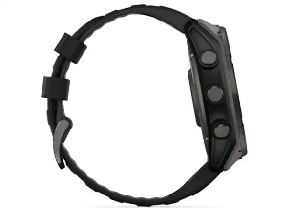 Garmin fenix 8 - 51 mm Solar Sapphire Smartwatch Carbon DLC Titanium Schwarz/ Kieselgrau