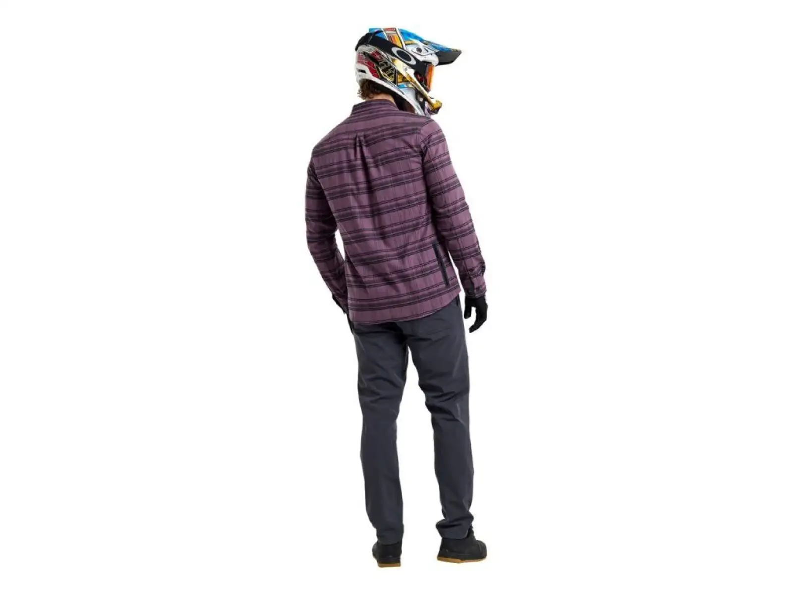 Troy Lee Designs Grind Flannel Herrenhemd Plaid Deep Purple