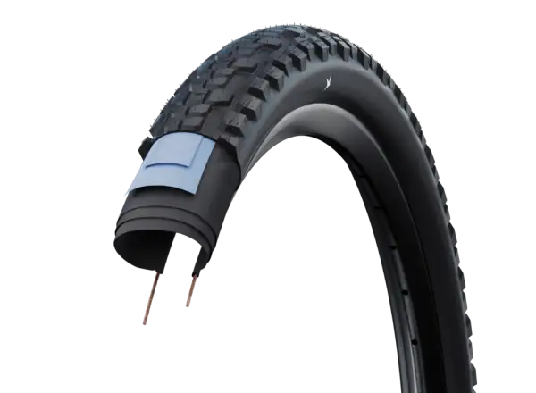 Schwalbe Hybrid JOHNNY WATTS E-50 TLR Addix Green Radial 29x2,60" MTB plášť kevlar černá/r