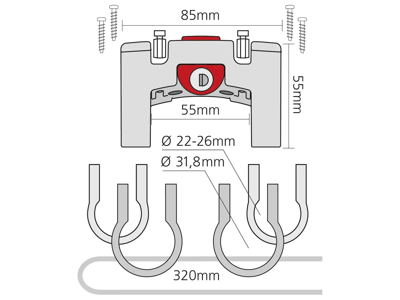 KLICKfix Lenkeradapter mit Diebstahlschutz
