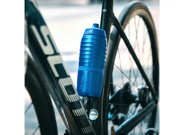 Fidlock Twist Keego Flasche 600 ml + Flaschenhalterung Blau