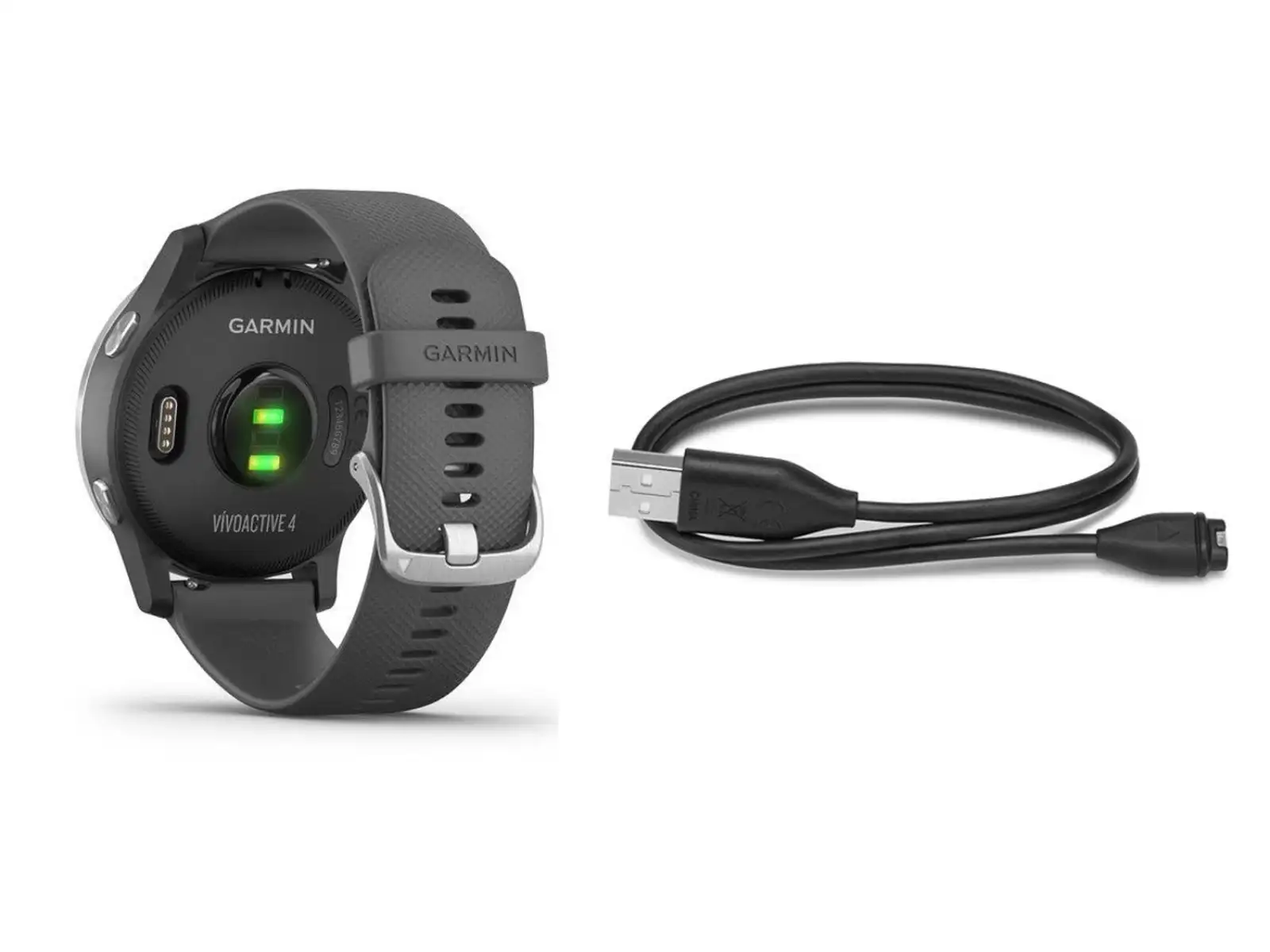 Garmin vívoActive 4 Sportuhr in Grau/Schwarzband