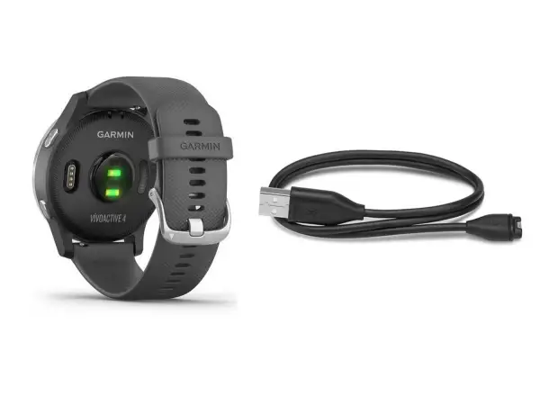 Garmin vívoActive 4 Sportuhr in Grau/Schwarzband