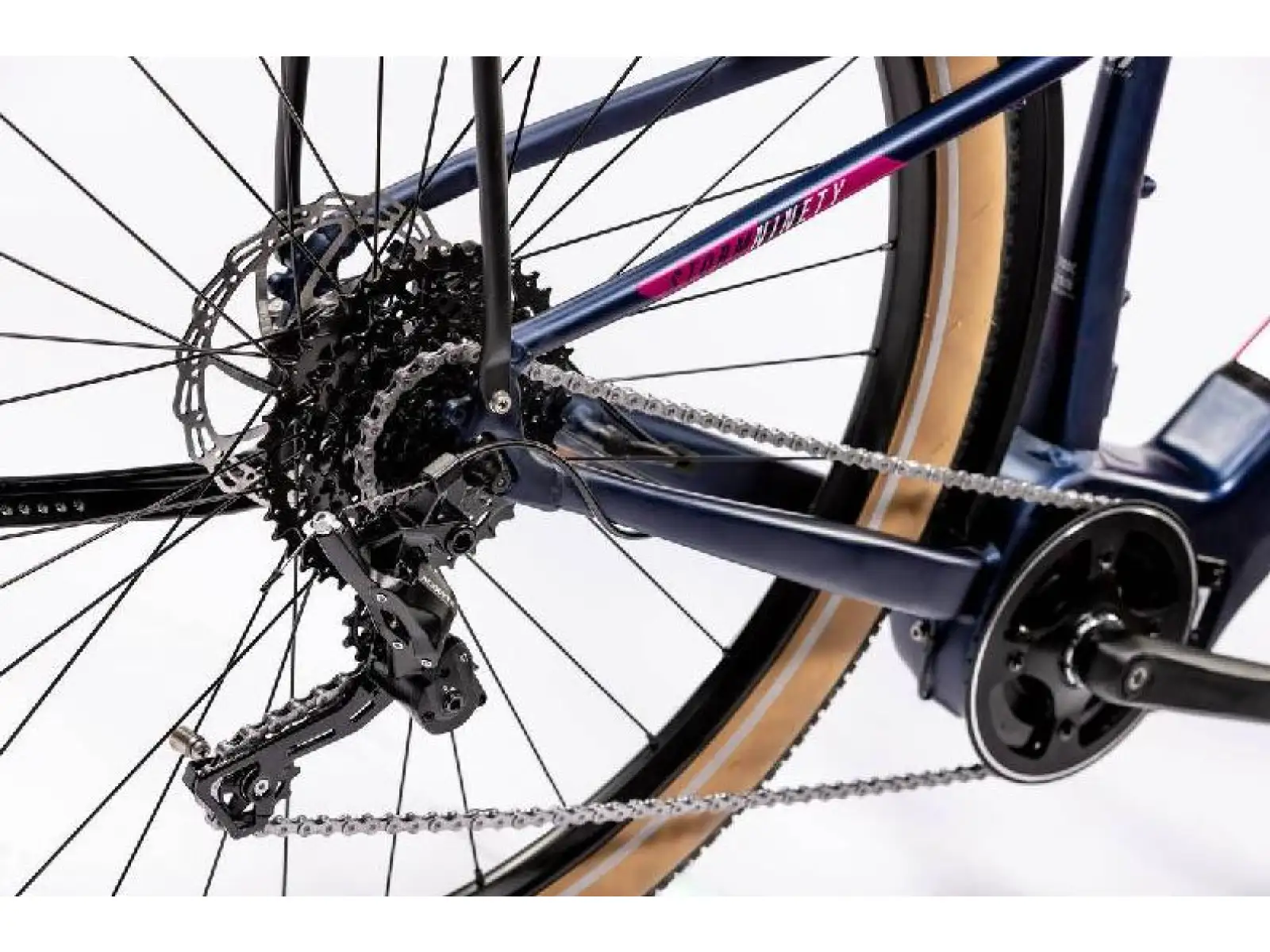 Elektrofahrrad Rock Machine Storm INT e90-29 Damen in Blau/Silber/Rosa