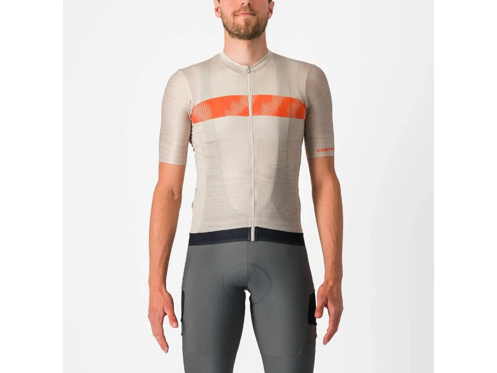 Castelli Unlimited Endurance Herrentrikot mit kurzen Ärmeln Silver Moon