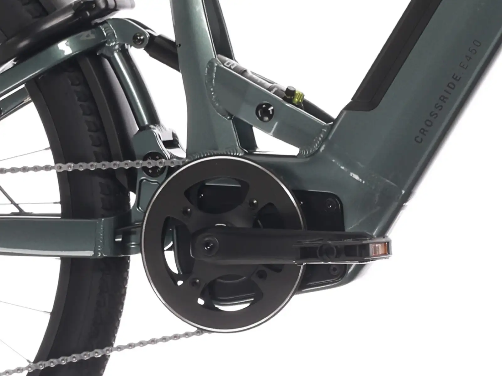 Rock Machine Crossride e450 FS Tiefeinstieg vollgefedertes Elektrofahrrad Ocean Grey/Black