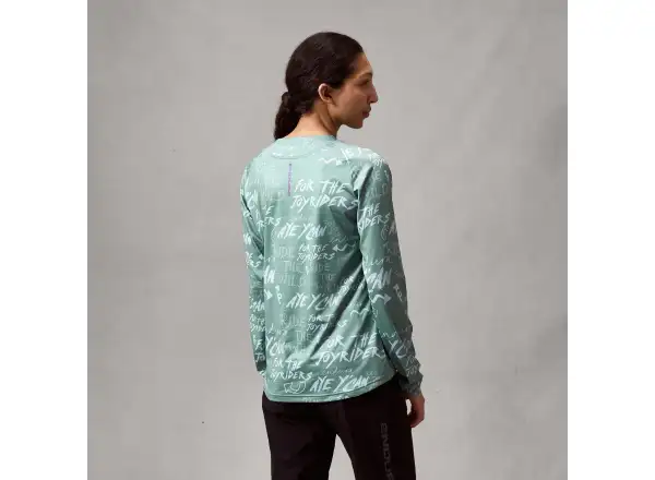 Endura SingleTrack Damen-Trikot Langarm Sage Green